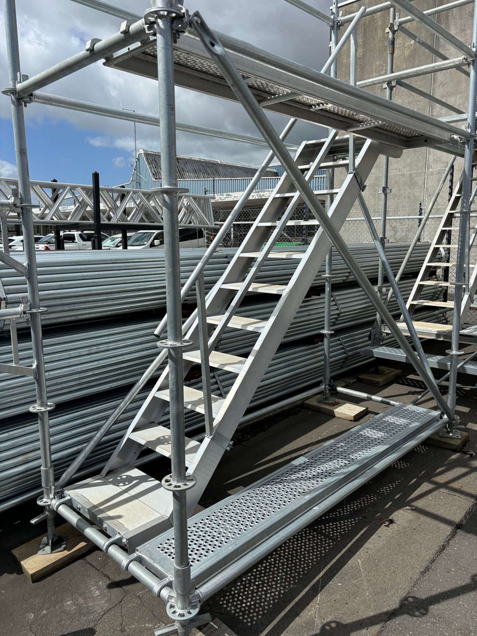Ringlock Steel Handrail for 2.57m Stair